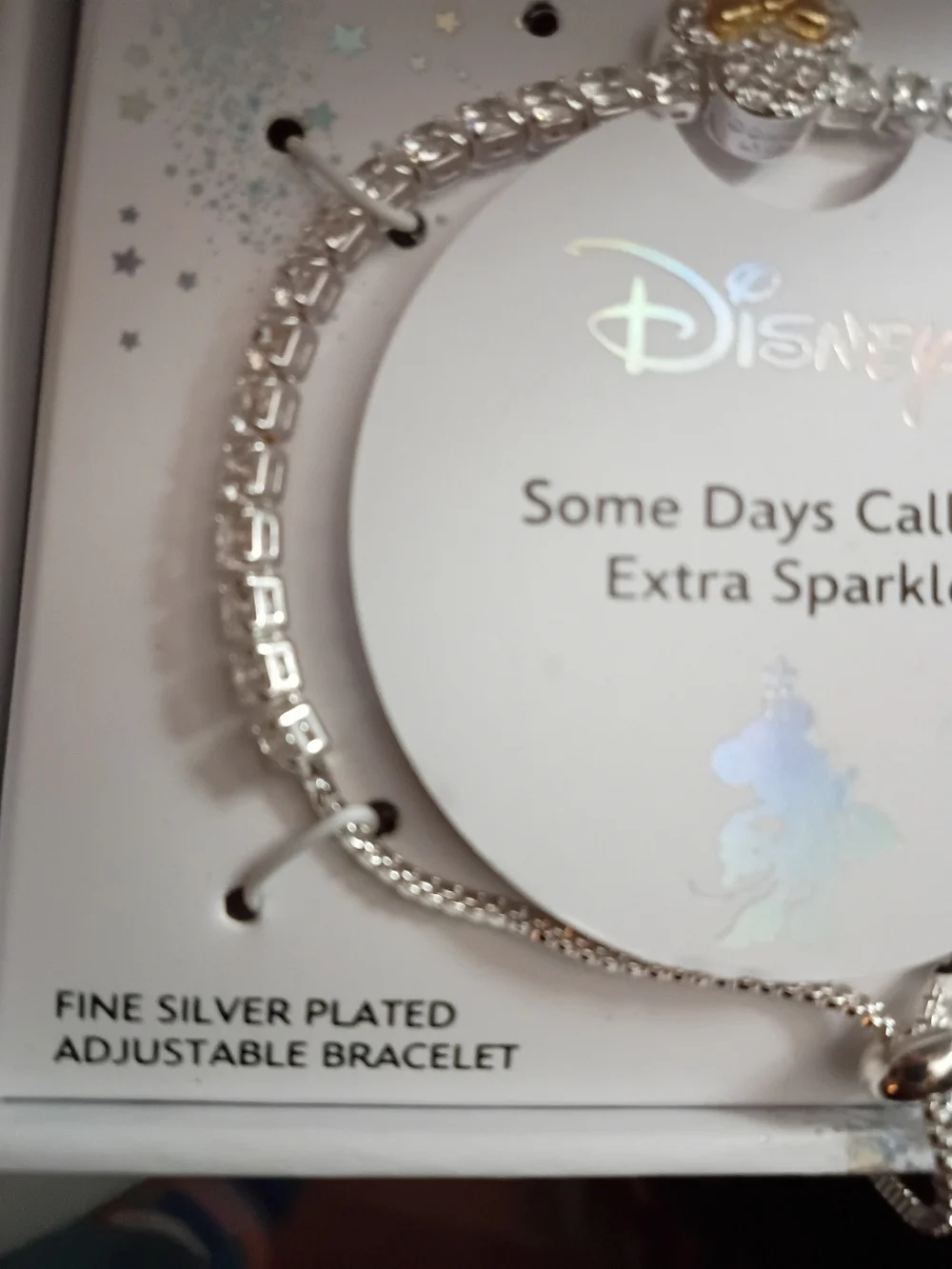 Disney Silver-Tone Minnie Mouse Crystal Bracelet - Silver
